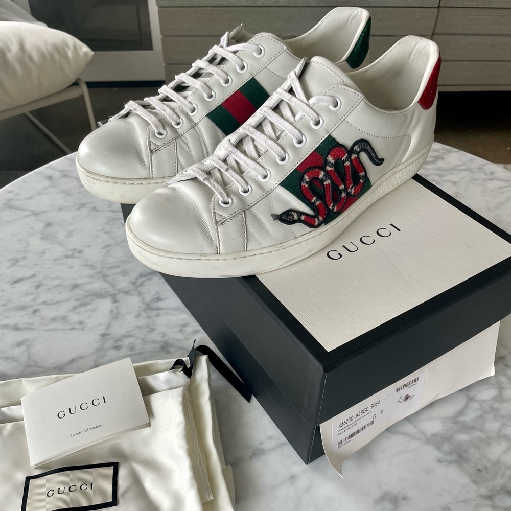 Gucci, Men’s Ace Embroidered Sneaker- Snake